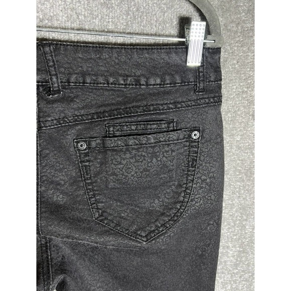 Democracy Fleur De Lis Print Justice‎ Jegging Jeans Women Size 10 Stretch Black - Picture 8 of 13
